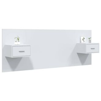 Berkfield Home Classic Bed Headboard with Cabinets White Engineered Wood