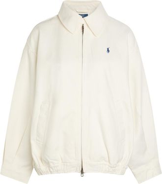 Polo Ralph Lauren Logo-embroidered Twill Jacket - Cream - XL (UK16 / XL)
