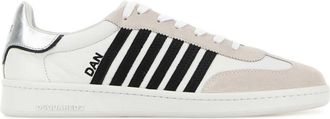 Dsquared2 White Nappa Leather Boxer Sneakers