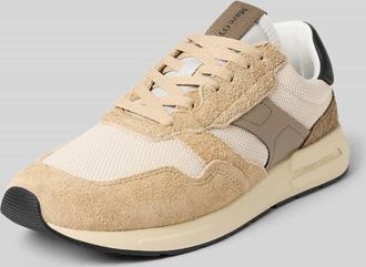 Marc O'Polo Low Top Sneaker aus Leder-Mix in Beige, Gr&ouml;&szlig;e 40