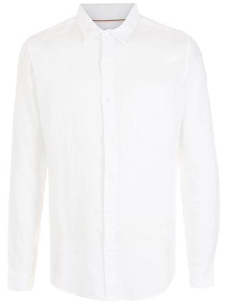 Osklen long-sleeve button-fastening shirt - men - Linen/Flax - GG - White