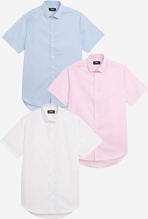 Jacamo 3 Pack Short Sleeved Formal Shirt Long