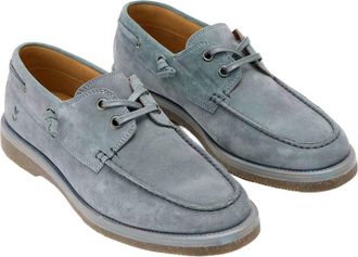 John Varvatos Varick Deck Shoe in Oiled Blue at Nordstrom, Size 11.5