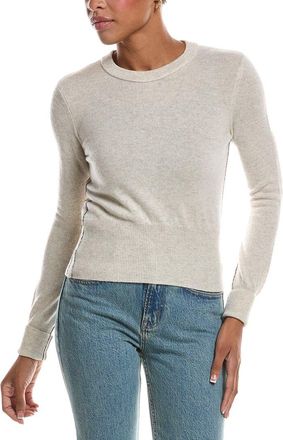 Autumn Cashmere Contrast Side Seam Crewneck Cashmere Sweater