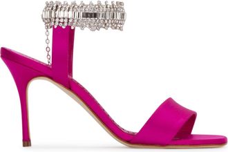 Manolo Blahnik Womens Heel Shoes - Dusty Pink Leather - Size EU 36