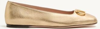 Valentino Garavani Ballerina VLogo Signature In Nappa Laminata Donna ORO 35.5