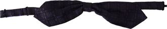 Dolce & Gabbana Geometric Pattern Tied Bow Tie - Heren - Accessoires - Blauw - ONE Size - Accessoires