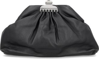 Marc Jacobs Womens Glam Clutch Bag Black Lamb Leather