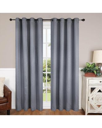 Superior 52X120 Shimmer Abstract Modern Blackout 2Pc Curtain Panel Set