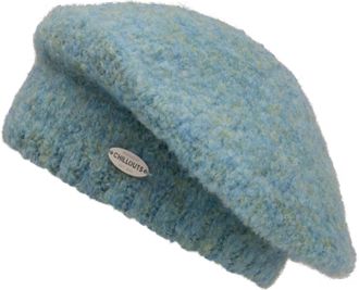 Chillouts Baskenm&uuml;tze CHILLOUTS Odett Hat, Damen, blau (washed blau), Strick, Materialmix, meliert, unifarben, M&uuml;tzen Baskenm&uuml;tze, mit lockerer Passform