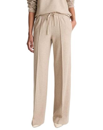 Vince Mid Rise Tailored Knit Wool-Blend Wide Leg Pant