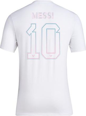adidas Mens adidas Messi Generic N&N T-Shirt - Blue/Pink/White Size XXL