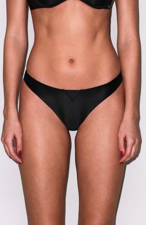 Fleur du Mal Le Gloss Thong in Black at Nordstrom, Size 1
