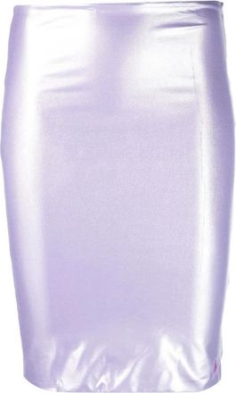 The Attico Rokken, Dames, Paars, S, Lavendel Metallic Hoge Taille Rok