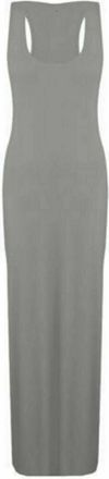 Generic Women Ladies Jersey Long Summer Vest Racer Muscle Back Maxi Dress Plus Size 8-26 (XXXL (24-26), Light Grey)
