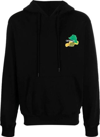 Off-white Brush Arrows Slim Skate Hoodie Black Multi-Color OMBB097S23FLE0041084