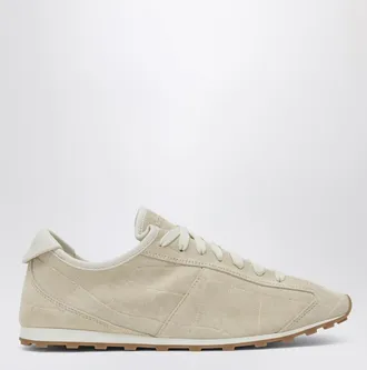 Jacquemus Sneaker Tennis in ivory crocodile effect suede