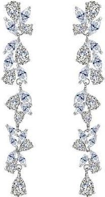 Untamed Petals Promise Crystal Drop Earrings in Silver at Nordstrom