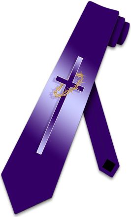 Generic Lent Ties Mens Religious Necktie Christian Tie for Men Cross Necktie Faith Ties Color2160
