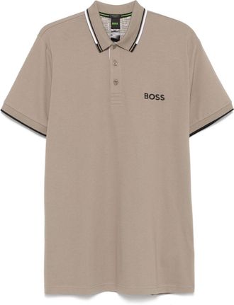 BOSS Polo con ricamo - Grigio