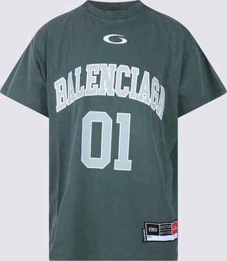 Balenciaga Green Cotton T-shirt