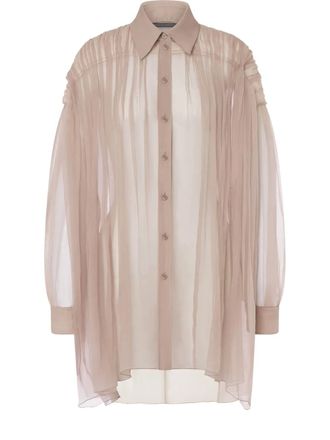 Alberta Ferretti silk blouse - women - Silk - 40 - Neutrals