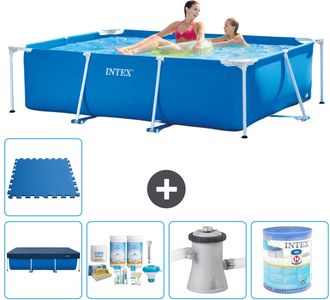 Intex Piscina Con Estructura Rectangular - 220x150x60 Cm - 7-piezas S30006