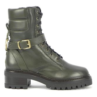 Bervicato Lace-up Boots, female, Green, 3 UK, Laced Ankle Boots
