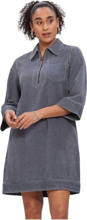Minus Kleedjes, Dames, Blauw, L, Mschanni Short Dress