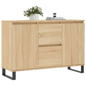 Berkfield Home Sideboard Sonoma Oak 104x35x70 cm Engineered Wood in Light Brown | Size: 104 x 35 x 70 cm