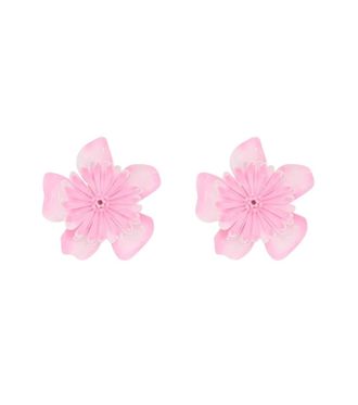 Chlo&eacute; Fuchsia Floral Stud Earrings