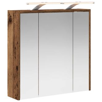vidaXL Armario Con Espejo De Ba&ntilde;o Madera Vieja 63,5 X 16 X 62,5 Cm Vidaxl