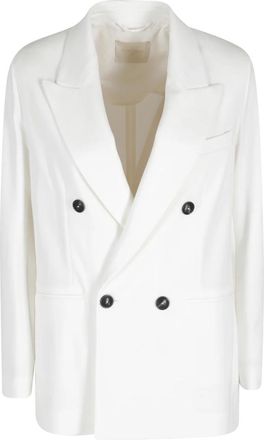 Circolo 1901 Double-Breasted Blazer - Dames - Blazers - Wit - S - Katoen - Jassen
