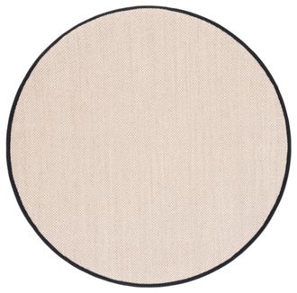 Safavieh Alfombra sisal m&aacute;rmol/negro 122 x 122 cm