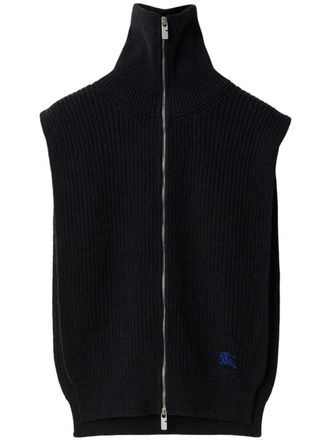 Burberry zip-up cashmere cape - Blue