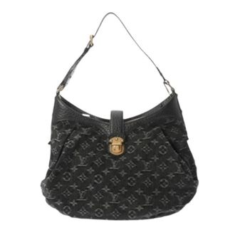 Louis Vuitton Pre-owned Shoulder Bags, female, Black, Size: ONE SIZE Pre-owned Vintage Denim Shoulder Bag