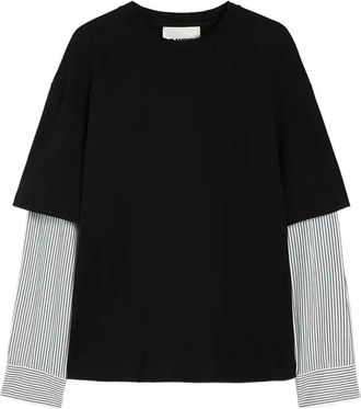 Jil Sander T-shirt con effetto sovrapposto - - Tops - Uomo - Nero - M