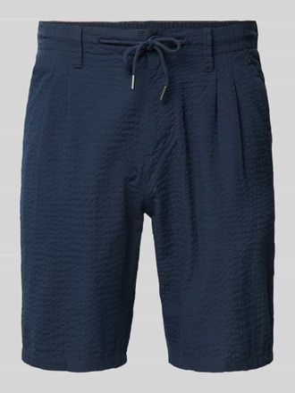 Only & Sons Regular Fit Shorts mit Strukturmuster Modell LEO LIFE in Marine, Gr&ouml;&szlig;e XXL