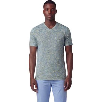 Lords of Harlech Paisley Pile Mens Vneck Tee in Paisley Pile Sunshine at Nordstrom, Size Xx-Large