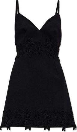Dolce & Gabbana Korte jurk met bandjes - Dames - Korte kleedjes - Zwart - S - Leer - Kleedjes