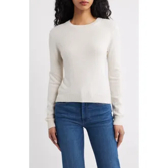 Reformation Lian Crewneck Cashmere Sweater in Gossamer at Nordstrom, Size X-Large