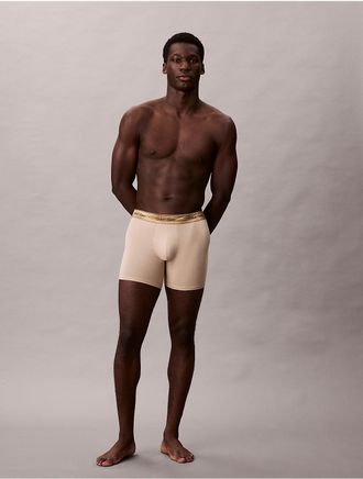 Calvin Klein Mens Icon Cotton Stretch Limited Edition Boxer Brief - Brown - XL