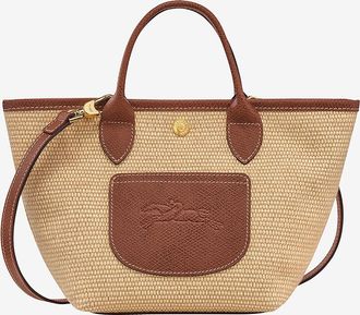 Longchamp Flechtshopper in Strohoptik Panier Le Pliage XS