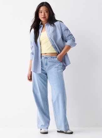 Twik Womens Drawcord-waist wide-leg jean