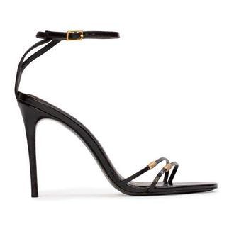 Black Suede Studio Britanny Strappy Sandal in Black Leather at Nordstrom, Size 37.5 Eu