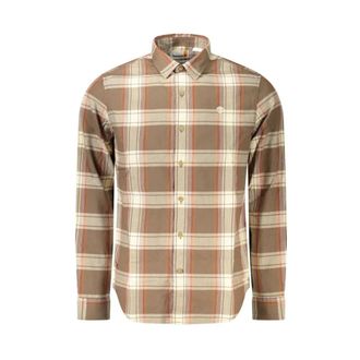 Timberland Long-Sleeved Tartan Shirt - Heren - Casual Overhemden - Bruin - S - Katoen - Overhemden