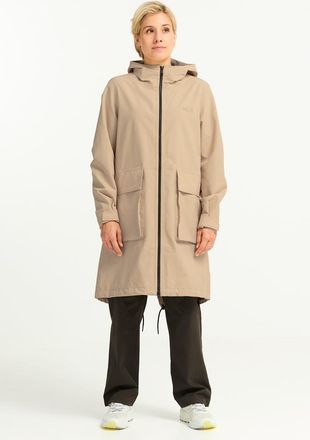 Jack Wolfskin Funktionsmantel JACK WOLFSKIN NABUR 2L COAT W, Damen, Gr. L (42/44), oat, Obermaterial: 100% Polyamid. Futter: 100% Polyester, normal, M&auml;ntel Funktion