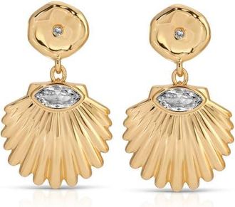 Ettika Scallop Shell Drop Earrings in Gold at Nordstrom