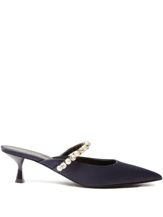 Stella McCartney Stella Mccartney Womens Elsa Narrow Heel Shoes Decorated With Pearls