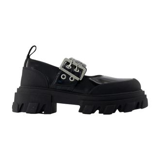 Ganni Cleated Ballets - female - Ganni - Ballerina Shoes - Black - 6 UK - Shoes